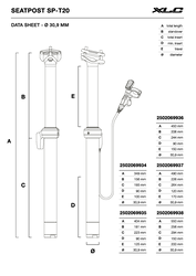 XLC Dropper Post SP-T20 | Ø30,9mm, 404mm, sz, Hub 125mm - Produktbild - 2