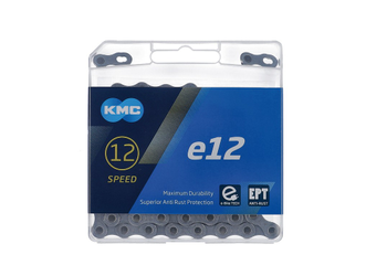 KMC Schaltungskette KMC e12 EPT | 1/2"x11/128",130 Gl.,12-f.,dunkel silber - Produktbild - 1 KMC Schaltungskette KMC e12 EPT | 1/2"x11/128",130 Gl.,12-f.,dunkel silber - Produktbild - 1