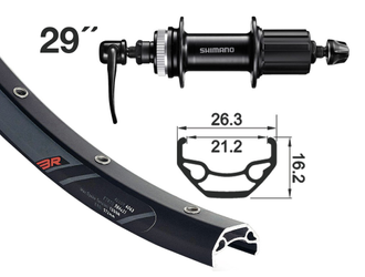 Bike-Parts H-Rad 29" | 29" Rodi Black Rock, sw, FH-QC300, CL - Produktbild - 1