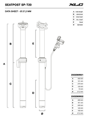 XLC Dropper Post SP-T20 | Ø27,2mm, 400mm, sz, Hub 100mm - Produktbild - 2