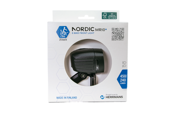 Herrmans LED E-Bike-Scheinwerfer Nordic MR10 Plus E schwarz - Produktbild - 1 Herrmans LED E-Bike-Scheinwerfer Nordic MR10 Plus E schwarz - Produktbild - 1