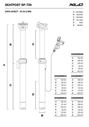 XLC Dropper Post SP-T20 | Ø34,9mm, 550mm, sz, Hub 200mm - Produktbild - 2