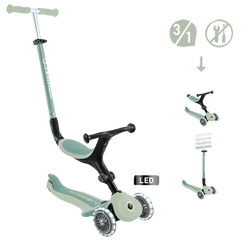 Diverse Scooter Globber Go-Up Active Lights Eco | pistazie, 120/80mm, mit Leuchtrollen - Produktbild - 1