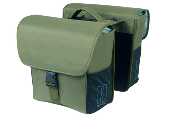 Basil Doppelpacktasche Basil Go MIK | dunkelgrün, 14x27x31cm, 32ltr - Produktbild - 1