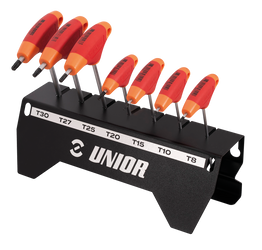 Unior Innensechsrundschlüssel SetUnior T-Griff | 8, 10, 15, 20, 25, 27, 30mm inkl. Halter - Produktbild - 1
