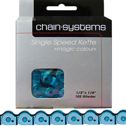 Kette MAGIC COLOUR 1-fach, 102 Glieder, Point, Nietverschluss, 1/2"x1/8", blau, Point, 10107501 - Produktbild - 1