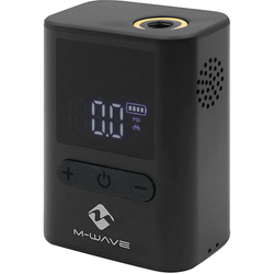 Akku-Minipumpe Elumatik Pocket, M-WAVE, bis 8 bar, mit digitalem Manometer, Messingschlager, 470419 - Produktbild - 1