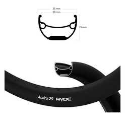 Felge ANDRA 29 29-559 Disc, Ryde, schwarz, 32 Loch, VL=8,5, Ryde, 602819 - Produktbild - 1 Felge ANDRA 29 29-559 Disc, Ryde, schwarz, 32 Loch, VL=8,5, Ryde, 602819 - Produktbild - 1