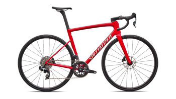 Specialized Tarmac SL8 Comp Carbon-Rennrad mit SRAM Rival AXS, Red Tint über Silver Dust - Produktbild - 1
