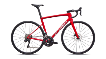 Specialized Tarmac SL8 Comp Shimano 105 Di2 Rennrad Red Tint / Silver Dust - Produktbild - 1
