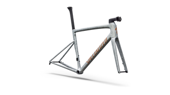 Specialized Tarmac SL8 Rahmenset - FACT 10r Carbon GLOSS SILVER DUST / SHADOW SILVER DRY IMPASTO / PHOTON ORANGE TINT OVER SILVER DUST - Produktbild - 2