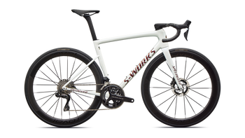 Specialized S-Works Tarmac SL8 - Shimano Dura-Ace Di2 GLOSS METALLIC WHITE SILVER / PEARL / BLACK - Produktbild - 1 Specialized S-Works Tarmac SL8 - Shimano Dura-Ace Di2 GLOSS METALLIC WHITE SILVER / PEARL / BLACK - Produktbild - 1