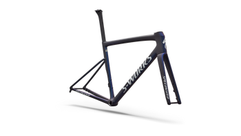 Specialized S-Works Tarmac SL8 Rahmenset - FACT 12r Carbon SATIN CARBON / CYAN TO BLUE VIAVI PEARL FRONT EDGE FADE / METALLIC WHITE SILVER - Produktbild - 1
