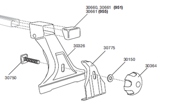 Thule Raingutter Foot Low Schwarz – Dachträgerkomponente - Produktbild - 6