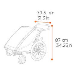 Thule Chariot Cross 2 double Blau – Multisport Fahrradanhänger - Produktbild - 24