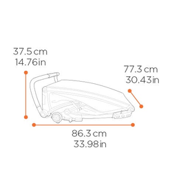 Thule Chariot Cross 2 double Blau – Multisport Fahrradanhänger - Produktbild - 26