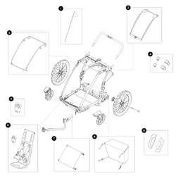 Thule Chariot Cross 2 double Blau – Multisport Fahrradanhänger - Produktbild - 17