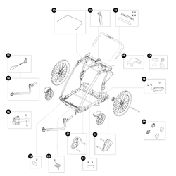 Thule Chariot Cross 2 double Blau – Multisport Fahrradanhänger - Produktbild - 18