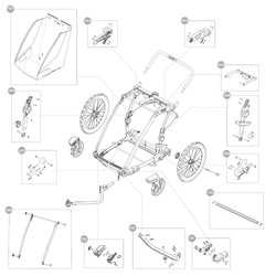 Thule Chariot Cross 2 double Blau – Multisport Fahrradanhänger - Produktbild - 20
