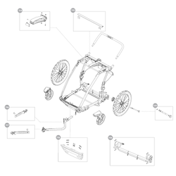 Thule Chariot Cross 2 double Blau – Multisport Fahrradanhänger - Produktbild - 21
