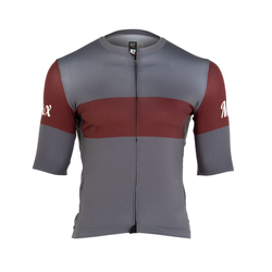 Eddy Merckx Gravel-Trikot Herren Grau-Bordeaux - Produktbild - 1 Eddy Merckx Gravel-Trikot Herren Grau-Bordeaux - Produktbild - 1