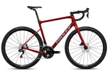 Ridley Grifn 105 Di2 2x12 Candy Red Metallic Silver mit Carbon-Laufrädern - Produktbild - 1