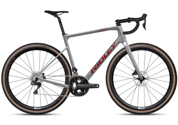 Ridley Grifn Ultegra Di2 Battleship Grey/Candy Red Metallic mit Carbon-Laufrädern - Produktbild - 1