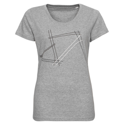 Ridley T-Shirt Damen Grau mit Rahmen-Motiv - Produktbild - 1
