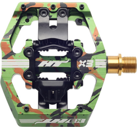 HT Components Pedale X3 X3T Grün Camo, CNC Titanium grün-camouflage - Produktbild - 1