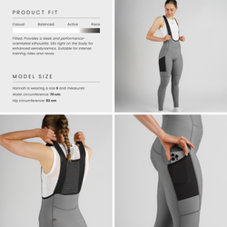GripGrab Womens Pacr Thermo Bib Tights Trägerhose Womens Pacr Thermo Bib Tights Trägerhose, grau - Produktbild - 2