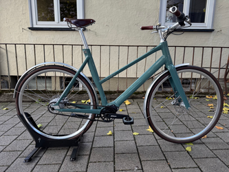Schindelhauer Antonia IX Mahle X35 Salbeigrün / kl. Kratzer Unterrohr links - Produktbild - 2