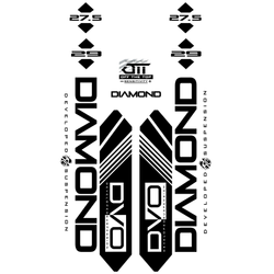 Dvo Diamond Decal Set, Black 27.5" - Produktbild - 1