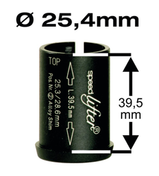 Reduzierhülse Speedlifter 1 1/8" Ahead Ø25,4mm, 39,5mm Höhe, schwarz - Produktbild - 1