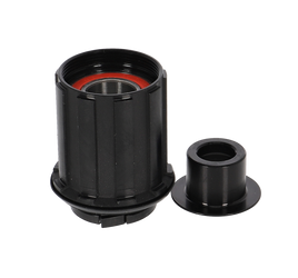 Freilauf/Rotor Umrüstkit Shimano für 3-Klinken, DT SWISS, Shimano MTB Kassettenaufnahme, Material: Aluminium / Stahl, Ausführung: Standard mit Standard-Lagern, mit Endkappe, passend u. a. für X/M/E 1900 Spline Laufräder, Größe: 12 x 142 mm, - Produktbild - 1