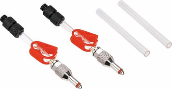Ersatz-Anschlusstücke für Pro Bleed Kit, JAGWIRE
Geeignet für Mineralöl (rote Dichtungen)
Farbe: Silber, VE: 1 Set - Produktbild - 1