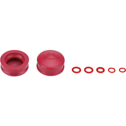 Ersatz-Dichtungen für Pro Bleed Kit, JAGWIRE
Geeignet für Mineralöl (rote Dichtungen)
Farbe: Rot, VE: 1 Set - Produktbild - 1