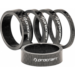 Ahead Spacer Carbon 1 1/8 Zoll Set, PROCRAFT
1 x 3 mm, 2 x 5 mm, 2 x 10 mm
Größe: 1 1/8 Zoll, Farbe: carbon, Gewicht: 14 g, VE: Set - Produktbild - 1