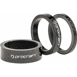 Ahead Spacer Carbon 1 1/8 Zoll Set, PROCRAFT
1 1/8 Set mit je einmal 3, 5, 10 mm
Größe: 3, 5, 10 mm, Farbe: carbon, Gewicht: 8 g, VE: Set - Produktbild - 1