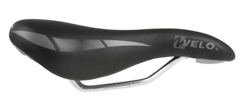 VELO Sattel Wide Channel schwarz ergonomisch komfortabel für Nubuk Bikes - Produktbild - 1
