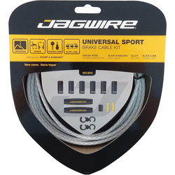 Jagwire Bremszugset Universal Sport weiß geflochten kompatibel SRAM Shimano Road MTB 1 Set - Produktbild - 1