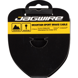 Bremszug Mountain Sport Edelstahl geschliffen, JAGWIRE
Kompatibel mit Shimano/SRAM MTB, extra lang für Tandems
Größe: 1,5 x 2750 mm, Farbe: Silber, Gewicht: 37,1 g, VE: 1 Stk. - Produktbild - 1