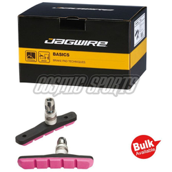 Bremsschuhe Mountain Sport für V-Brake Werkstattverpackung, JAGWIRE, Asymmetrisch, Farbe: Pink, Gewicht: 58,5g, VE: 25 Stk. - Produktbild - 4
