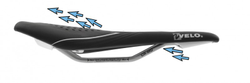 124584-0-22234.jpg Sattel Velo Unisex, Airthru Gel Schwarz/Weiß - Produktbild - 1