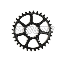 e*thirteen Ultralight Direct Mount Kettenblatt, BOOST 5mm Offset, 36 Z., 10/11/12-fach, black - Produktbild - 1