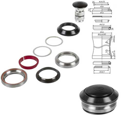 NECO Steuersatz 1 1/8" Integriert  41.8mm x 30,5 mm, 45°x45° - Produktbild - 2