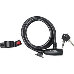 Master Lock Kabelschloss 8232 Schwarz 10 mm x 1800 mm Schlüssel - Produktbild - 1 Master Lock Kabelschloss 8232 Schwarz 10 mm x 1800 mm Schlüssel - Produktbild - 1