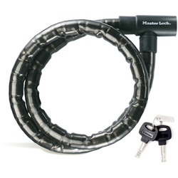 Master Lock Kabelschloss PanzR Schwarz 22 mm x 1200 mm Schlüssel - Produktbild - 1