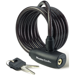 Master Lock Kabelschloss Family Schwarz 8 mm x 1800 mm Schlüssel - Produktbild - 1