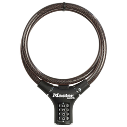 Master Lock Kabelschloss 8229 Schwarz 12 mm x 900 mm Zahlenkombination einstellbar - Produktbild - 1
