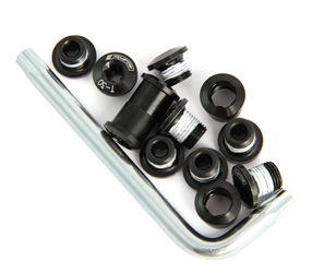 Kettenblattschraubenset MTB 4-Arm, FSA
Für 3-fach Kurbelgarnituren
Größe: 12-teilig, Farbe: Schwarz, VE: 1 Set - Produktbild - 1